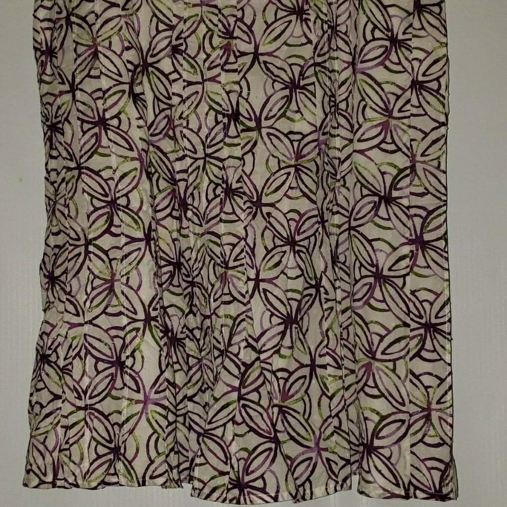 Women's Christopher Banks Floral Skirt Purple/Gree